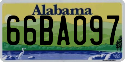 AL license plate 66BA097