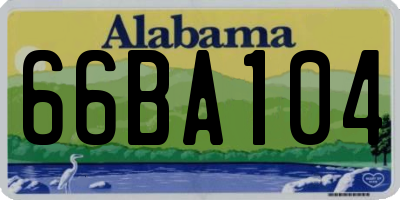 AL license plate 66BA104