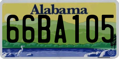 AL license plate 66BA105