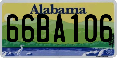AL license plate 66BA106