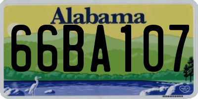 AL license plate 66BA107