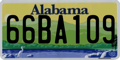 AL license plate 66BA109
