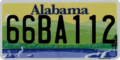AL license plate 66BA112