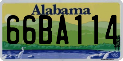AL license plate 66BA114