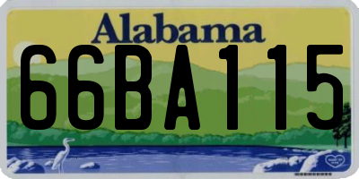 AL license plate 66BA115