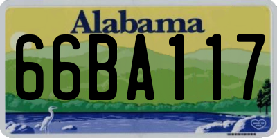 AL license plate 66BA117