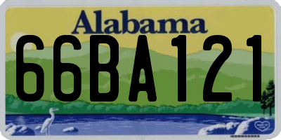 AL license plate 66BA121
