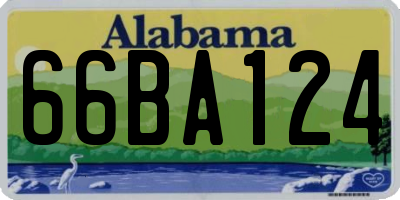 AL license plate 66BA124