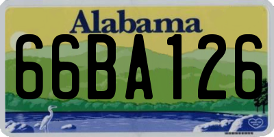 AL license plate 66BA126