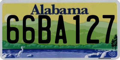 AL license plate 66BA127