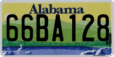 AL license plate 66BA128