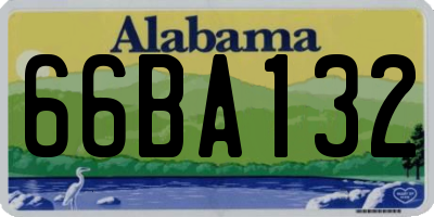 AL license plate 66BA132