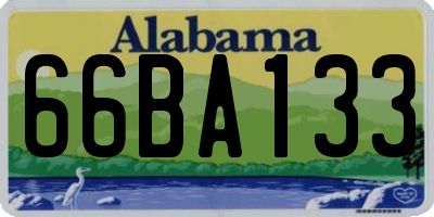 AL license plate 66BA133