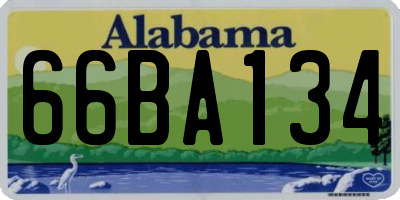 AL license plate 66BA134