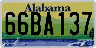 AL license plate 66BA137