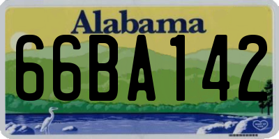 AL license plate 66BA142