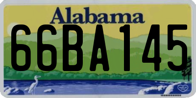 AL license plate 66BA145