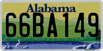 AL license plate 66BA149