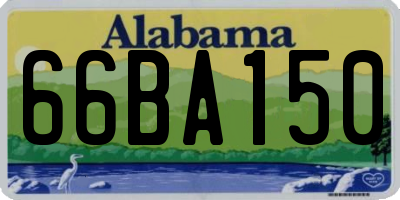 AL license plate 66BA150
