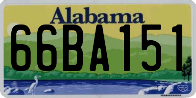 AL license plate 66BA151