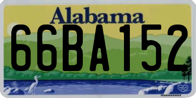 AL license plate 66BA152