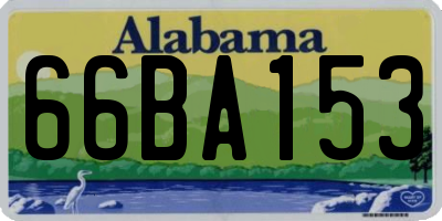 AL license plate 66BA153