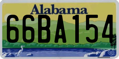 AL license plate 66BA154