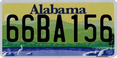 AL license plate 66BA156