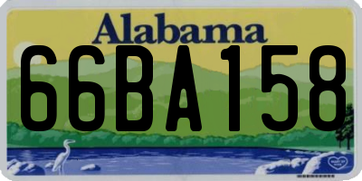 AL license plate 66BA158