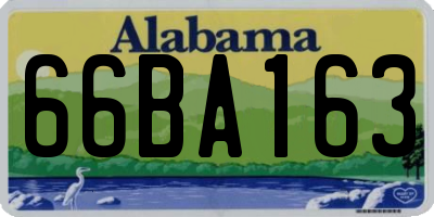 AL license plate 66BA163