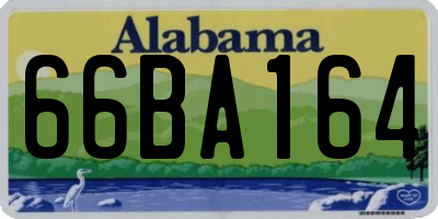 AL license plate 66BA164