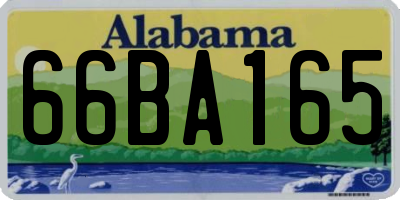 AL license plate 66BA165