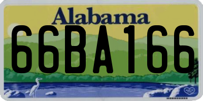 AL license plate 66BA166