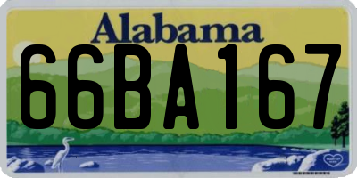AL license plate 66BA167