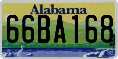 AL license plate 66BA168