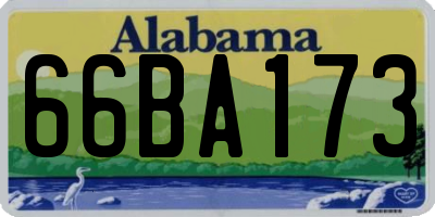 AL license plate 66BA173