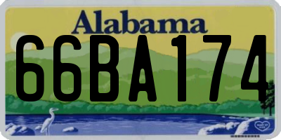 AL license plate 66BA174