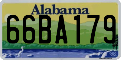 AL license plate 66BA179