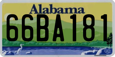 AL license plate 66BA181
