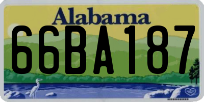 AL license plate 66BA187