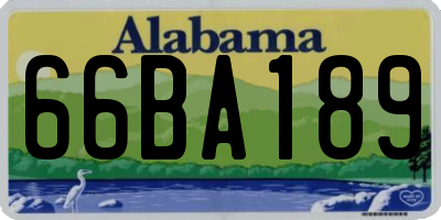 AL license plate 66BA189