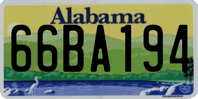 AL license plate 66BA194