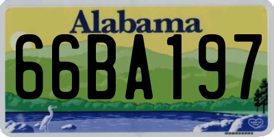 AL license plate 66BA197
