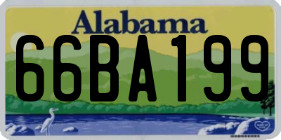 AL license plate 66BA199