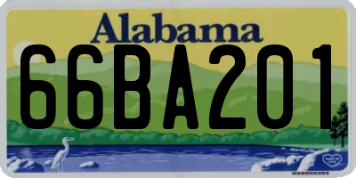 AL license plate 66BA201