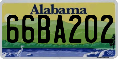 AL license plate 66BA202