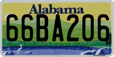 AL license plate 66BA206