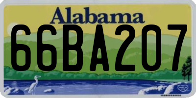 AL license plate 66BA207
