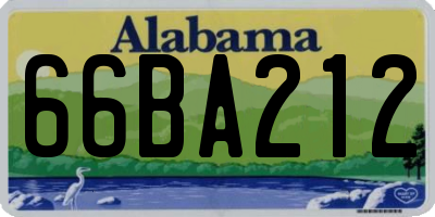 AL license plate 66BA212