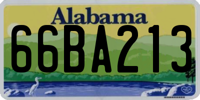 AL license plate 66BA213